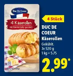 Lidl DUC DE COEUR Käserollen Angebot