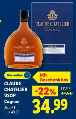 Lidl Claude Chatelier VSOP Cognac Angebot
