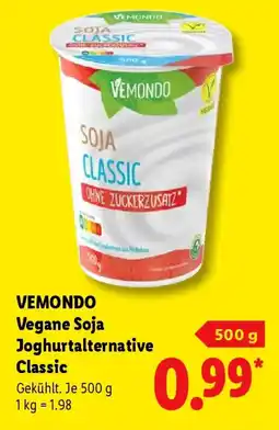 Lidl VEMONDO Vegane Soja Joghurtalternative Classic Angebot