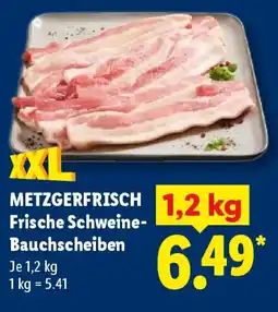 Lidl METZGERFRISCH Frische Schweine-Bauchscheiben Angebot