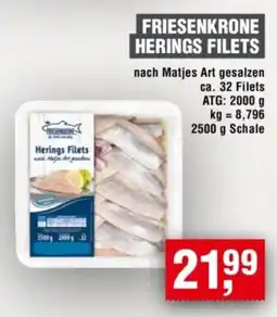 Handelshof Friesenkrone Herings Filets Angebot