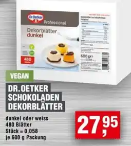 Handelshof DR. OETKER SCHOKOLADEN DEKORBLÄTTER Angebot
