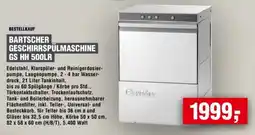 Handelshof BARTSCHER GESCHIRRSPÜLMASCHINE GS HH 500LR Angebot