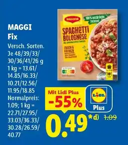 Lidl MAGGI Fix Angebot
