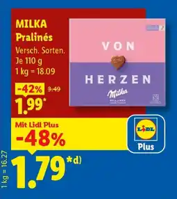Lidl Milka Pralinés Angebot