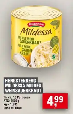 Handelshof Hengstenberg Mildessa Mildes Weinsauerkraut Angebot