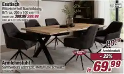 Poco Armlehnstuhl Samtvelours anthrazit, Metallfüße schwarz Angebot
