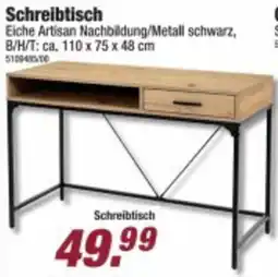 Poco Schreibtisch Eiche Artisan Nachbildung/Metall schwarz Angebot