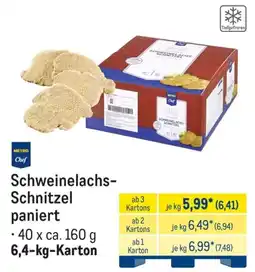 METRO METRO Chef Schweinelachs-Schnitzel paniert Angebot