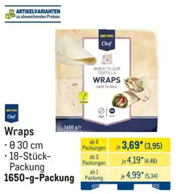 METRO METRO Chef Wheat Flour Tortilla Wraps Angebot