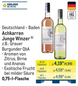 METRO Achkarren Junge Winzer Angebot