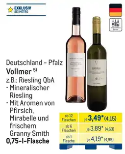 METRO Vollmer Riesling QbA Angebot