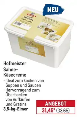 METRO Hofmeister Sahne-Käsecreme Angebot
