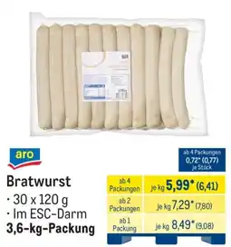METRO aro Bratwurst Angebot
