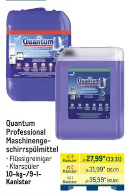METRO Quantum Professional Maschinenge-schirrspülmittel Angebot