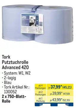 METRO Tork Putztuchrolle Advanced 420 Angebot