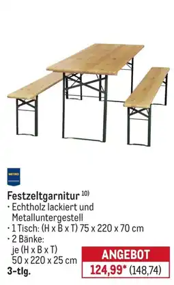 METRO Festzeltgarnitur Angebot