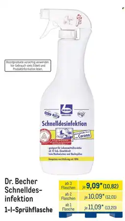 METRO Dr. Becher Schnelldesinfektion Angebot