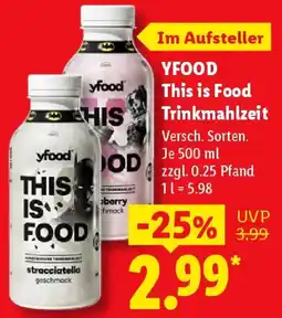 Lidl YFOOD This is Food Trinkmahlzeit Angebot