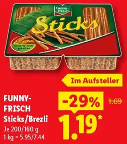 Lidl FUNNY- FRISCH Sticks/Brezli Angebot
