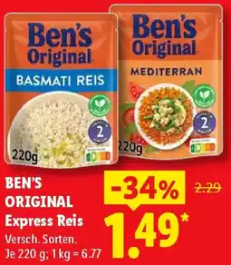 Lidl Ben's Original Express Reis Angebot