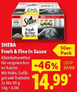 Lidl SHEBA Fresh & Fine in Sauce Angebot