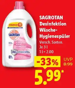 Lidl SAGROTAN Desinfektion Wäsche-Hygiensespüler Angebot