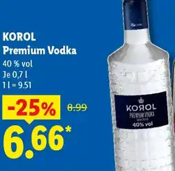 Lidl KOROL Premium Vodka Angebot