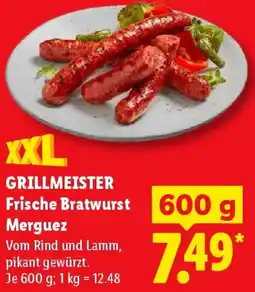 Lidl GRILLMEISTER Frische Bratwurst Merguez Angebot