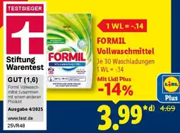 Lidl FORMIL Vollwaschmittel Angebot