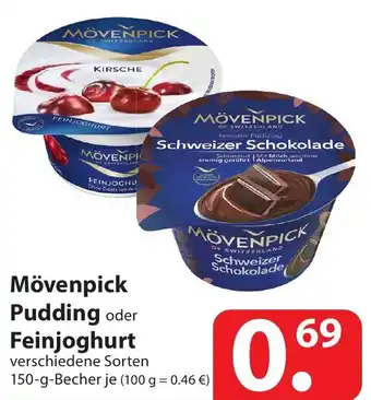 Famila Nord Ost Mövenpick Pudding oder Feinjoghurt 150g Becher Angebot