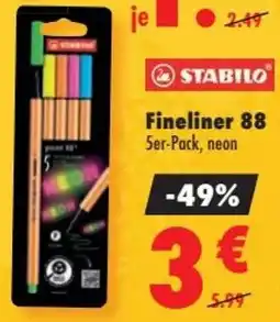 Mäc Geiz STABILO Fineliner 88 Angebot