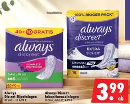 Mäc Geiz Always Discret Inkontinenzeinlagen Angebot