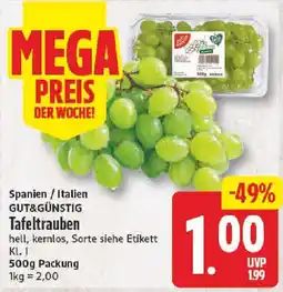 NP Discount GUT&GÜNSTIG Tafeltrauben Angebot