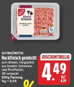 NP Discount Gut & Günstig Hackfleisch gemischt Angebot