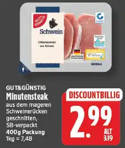 NP Discount GUT&GÜNSTIG Minutensteak Angebot