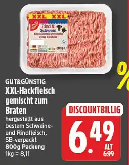 NP Discount GUT&GÜNSTIG XXL-Hackfleisch gemischt zum Braten Angebot