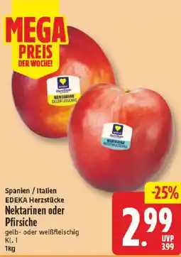 NP Discount EDEKA Herzstücke Nektarinen oder Pfirsiche Angebot