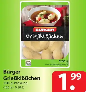 Famila Nord Ost Bürger Grießklößchen 250g Angebot