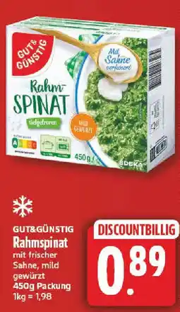 NP Discount GUT&GÜNSTIG Rahmspinat Angebot