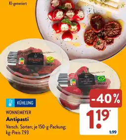 Aldi Süd WONNEMEYER Antipasti Angebot