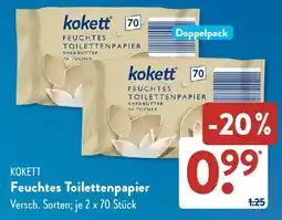 Aldi Süd KOKETT Feuchtes Toilettenpapier Angebot