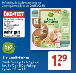Aldi Süd Bio-Landbrötchen Angebot