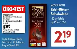 Aldi Süd Moser Roth Edel-Bitter-Schokolade Angebot