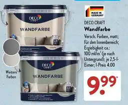 Aldi Süd DECO CRAFT Wandfarbe Angebot