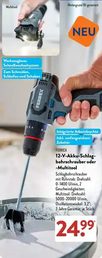 Aldi Süd FERREX 12-V-Akku-Schlagbohrschrauber oder -Multitool Angebot