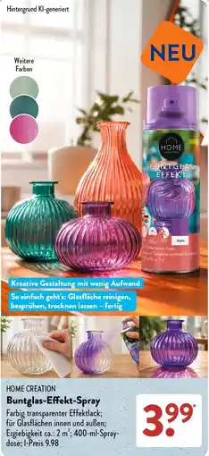 Aldi Süd HOME CREATION Buntglas-Effekt-Spray Angebot