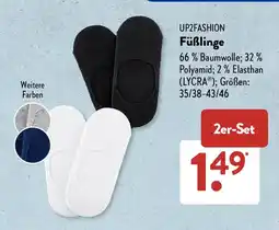 Aldi Süd UP2FASHION Füßlinge Angebot