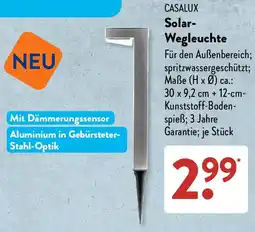 Aldi Süd CASALUX Solar-Wegleuchte Angebot