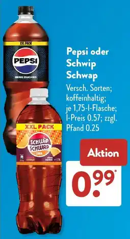 Aldi Süd Pepsi oder Schwip Schwap Angebot